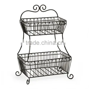 Icegreen Kitchen Use 2-tier Iron Wire Basket for Storage thumbnail-1