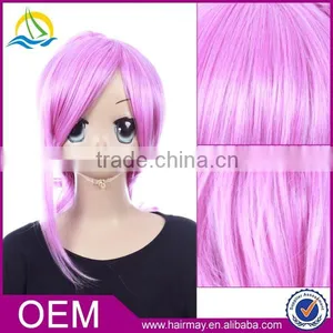 Colorful Multi Red Pink Cute Tassels Synthetic Anime Wig Japanese Hot Cosplay Wig With Horsetail thumbnail-1