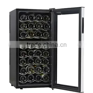 Compressor Glass Fridge Wine Chiller Machine Glass Champagne Bottle Fridge, Led Light Mini Bar In Cabinet Wine Cooler thumbnail-1