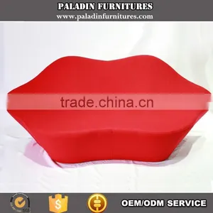Living Room Furniture Red Lip Shaped Sofa thumbnail-1