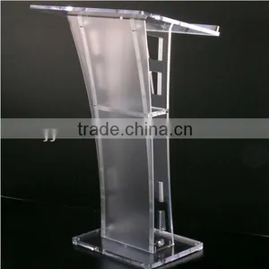 Fashion Style 700*500*1203mm Clear Acrylic Church Pulpit, Modern Design Acrylic Podium for Church thumbnail-1