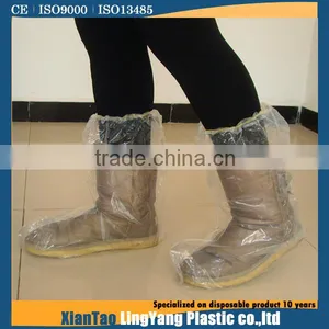 Disposable Plastic Boot Cover Clear Boot Cover thumbnail-1