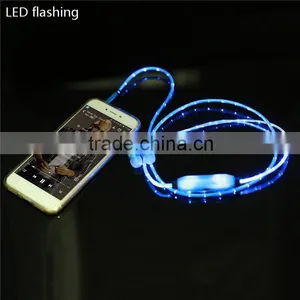 New Products 2016 LED In-ear Headphones Earphone With Line Remote and Mic,EL Earphone With Line,mobile Phone Earphone thumbnail-3