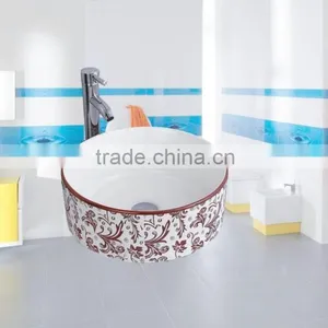 Fasion Colour Bathroom Design Professional Porcelain Wash Basins Above Washing Machine thumbnail-6