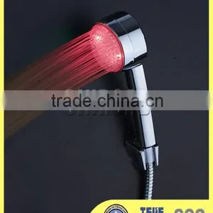 Three Colors Changing LED Bathroom Shower Head With Temperature Digital Display thumbnail-2