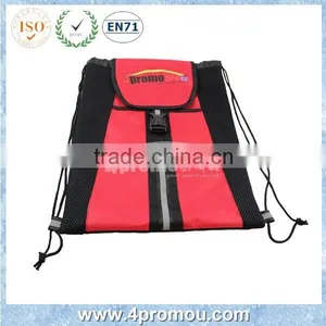 Polyester Drawstring Backpack With Buckle thumbnail-1