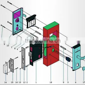 Biometric Keypad Fingerprint Door Lock Remote Control Electric Glass Door Lock thumbnail-6
