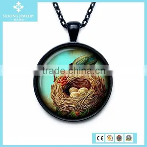 2015 Elegant Stainless Steel Angel Pendant With Glass Plate thumbnail-2