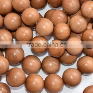Sandal Wood Bead-string/chandan Necklace/white Wood Beads thumbnail-6