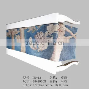 Small Minimum Digital Printed Top Linen Fabric Custom Table Runner thumbnail-5