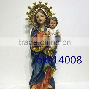 Factory 2016 Resin Religious Virgin Mary and Baby Juesus Statue Tabletop thumbnail-1