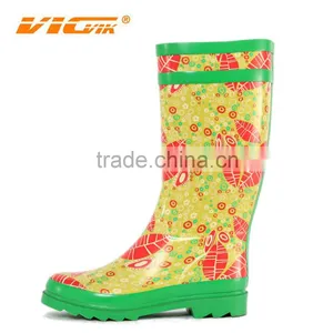 New Fashion Women Rubber Rain Boots Waterproof Water Boots For Girls thumbnail-1