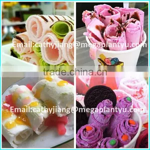 Double Pan Ice Curl Machine Fry Ice Cream Roll Machine for Sale Price thumbnail-6