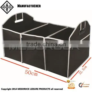 Car Rear Backseat Storage Container Trunk Cargo Organizer Folding Car Trunk Organizer thumbnail-1