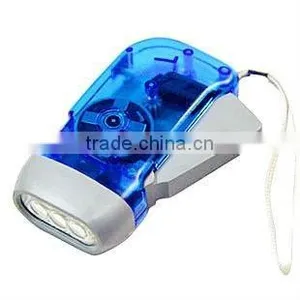 Hand Pressure Flashlight Three Lamp LED Light Mini thumbnail-1