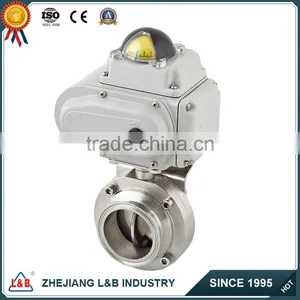 Popular Tri-clamp Connection Electric/penumatic Butterfly Valve thumbnail-2
