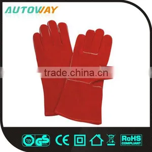 Full Lining Inside Red Welding Gloves thumbnail-1
