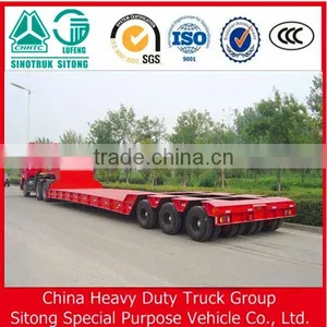 Chinese Manufacturer Low Bed Heavy Equipment Transport Semi Trailer for Sale thumbnail-1