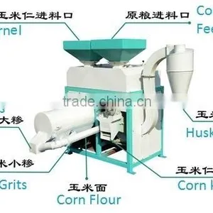 Maize Peeler And Grinder Corn Flour Making Machinery Maize Grits Dehuller and Crusher for Maize Processing Machinery thumbnail-5