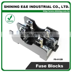 FS-012B 35mm Din Rail Mounted 600V 10A 2 Pole Midget Fuse Base thumbnail-1