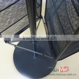 8-tier Rotating Black Metal Magazine Rack thumbnail-6