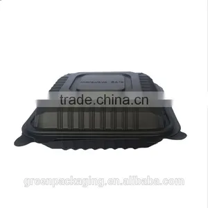 CB024 Biodegradable Disposable Eco-friendly Cornstarch Food Container 8x8x3inch thumbnail-1