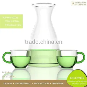 Heat Resistant Handcrafted Pyrex Water Glass Pitcher Wholesale thumbnail-2