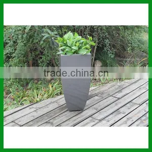 FO-288 Tall Square Decorative Fiberglass Flower Planter Pots thumbnail-1