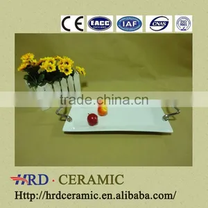 Stock Ceramic Plate With Handles, Dolomite Plate thumbnail-1
