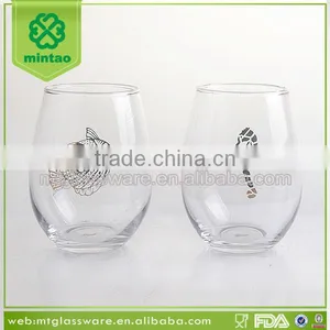 Ocean Fish and Hippocampus Stemless Wine Glass Cup thumbnail-1