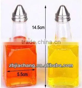 Mini Clear Square Glass Essential Oil Bottle With Metal Lids thumbnail-1