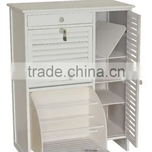 Modern High Quality White MDF Shoes Cabinet thumbnail-1