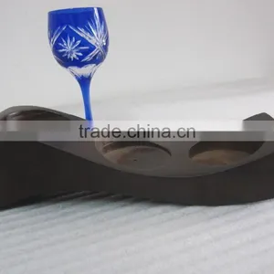 Custom Wooden Bottle Display Base, China Made Wood Wine Bottle Display Stands thumbnail-5
