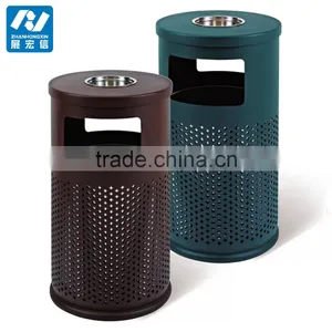 Heavy Duty Large Garbage Metal Waste Bin Outdoor Use thumbnail-4