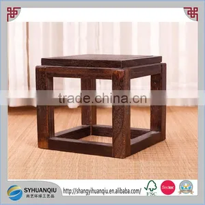 Chinese Antique Solid Material Wooden Square Stool thumbnail-1