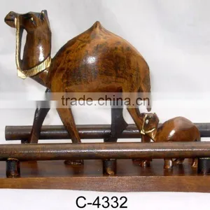 Carved Wooden Animals/Wooden Carvings/Wood Camel Carving-B thumbnail-1