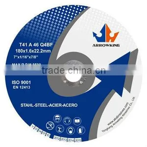 7" 180x1.6x22.2mm Flat Resin Bonded Reinforced Cutting Wheel For Metal thumbnail-1
