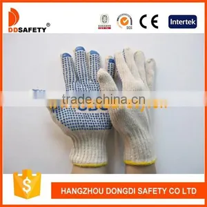 DDSAFETY 2017 White Cotton Gloves PVC Dot Garden Working Glove thumbnail-1
