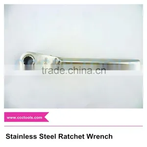 Non-magnetic Stainless Steel Ratchet Handle Wrench,SS Ratchet Spanner,304 Stainless Steel Spanner thumbnail-1