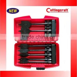 8 Pcs Flat Wood Core Drill Bit Set thumbnail-1