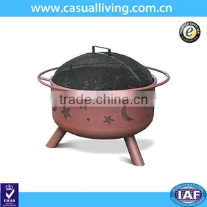 Wood Firebowl Patio Backyard Heater Steel thumbnail-1
