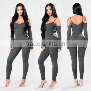 Black Latex Xxxl Sizes Catsuit Long Sleeve Cold Shoulder Skinny Leg Womens Cocktail Clubwear Evening Jumpsuits thumbnail-1