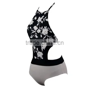 Sexy Women Backless Strap Floral Beach Cover Up Bathing Swimsuit thumbnail-4