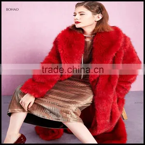 2016 New Fashion Designer Women Winter Coat With Fur Decoration Ladies Long Coats thumbnail-1