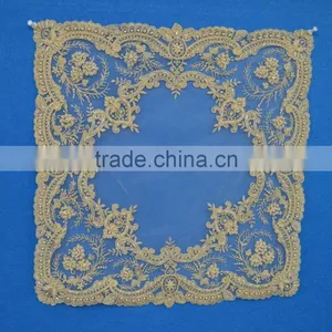 Fashion Luxury Design Wholesale Dubai Embroidery Lace Table Cloth on the Table thumbnail-1
