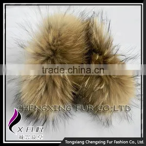CUFF-2D Cute And Lovely Mongolian Raccoon Fur Fur Cuff / Bracelet thumbnail-3
