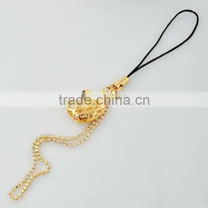 Fashion Gold Duck Mobile Charm, Gold Animal Cell Phone Accessories, Gold Cartoon Mobile Accessories thumbnail-1