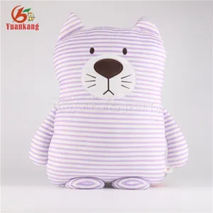 High Quality Wholesale Custom Cute Plush Stuffed Stripe Cat Toys For Sale thumbnail-1