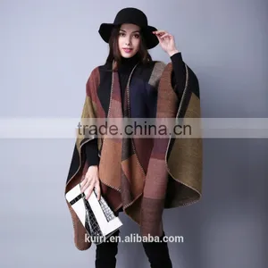 2017 New Style High Quality Classic Big Plaid Cashmere Scarf Women Grid Silk Scarf Lady Soft Shawl thumbnail-4