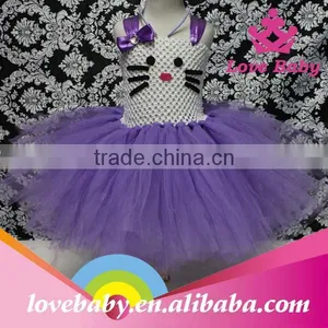 2015 Hot Sale Latest Design Boutique Little Girls Princess Party Tutu Dresses Purple Fairy Tulle Dress thumbnail-1